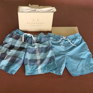 BURBERRY Swim Trucks Bundle in Blue Plaid Size 10
